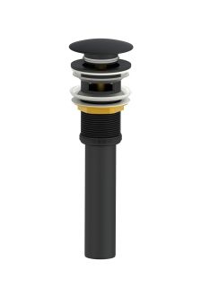 Донный клапан для раковины Wonzon & Woghand WW-88SS03-MB с переливом чёрный матовый Донный клапан для раковины Wonzon & Woghand WW-88SS03-MB с переливом чёрный матовый