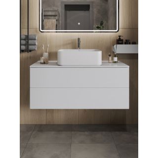 Тумба с раковиной Orange Отто Ot-100TuMDF+B02-460W 100 см белый глянец