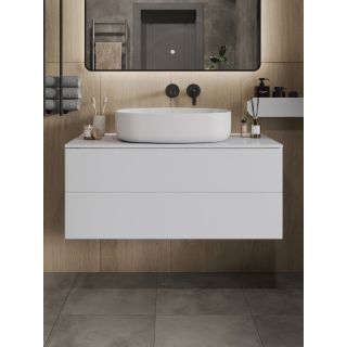 Тумба с раковиной Orange Отто Ot-100TuMDF+B04-600W 100 см белый глянец