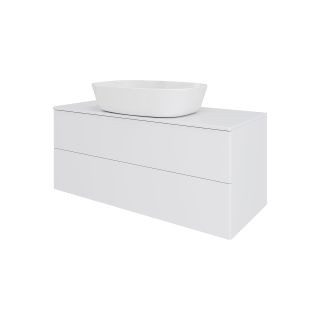 Тумба с раковиной Orange Отто Ot-100TuMDF+B08-500W 100 см белый глянец