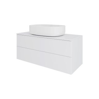 Тумба с раковиной Orange Отто Ot-100TuMDF+B08-600W 100 см белый глянец