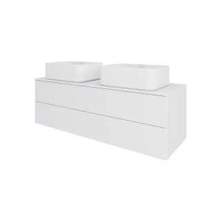 Тумба с раковиной Orange Отто Ot-130TuMDF+B02-460W 130 см белый глянец