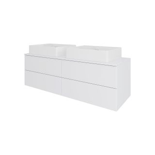Тумба с раковиной Orange Отто Ot-130TuMDF+B04-500W 130 см белый глянец