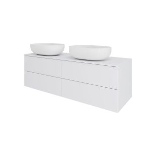 Тумба с раковиной Orange Отто Ot-130TuMDF+B05-480W 130 см белый глянец