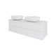 Тумба с раковиной Orange Отто Ot-130TuMDF+B05-480W 130 см белый глянец
