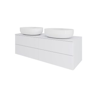 Тумба с раковиной Orange Отто Ot-130TuMDF+B05-520W 130 см белый глянец