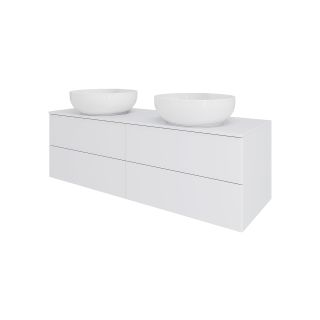 Тумба с раковиной Orange Отто Ot-130TuMDF+B07-420W 130 см белый глянец