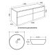 Тумба с раковиной Orange Отто Ot-130TuMDF+B07-420W 130 см белый глянец