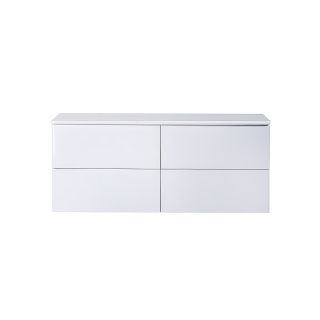 Тумба с раковиной Orange Отто Ot-130TuMDF+B07-500W 130 см белый глянец