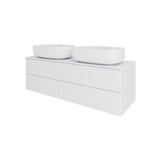 Тумба с раковиной Orange Отто Ot-130TuMDF+B07-540W 130 см белый глянец