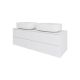Тумба с раковиной Orange Отто Ot-130TuMDF+B07-540W 130 см белый глянец