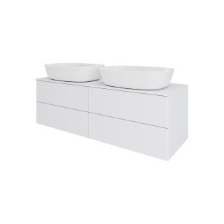Тумба с раковиной Orange Отто Ot-130TuMDF+B08-500W 130 см белый глянец