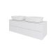 Тумба с раковиной Orange Отто Ot-130TuMDF+B08-500W 130 см белый глянец