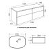 Тумба с раковиной Orange Отто Ot-130TuMDF+B08-500W 130 см белый глянец