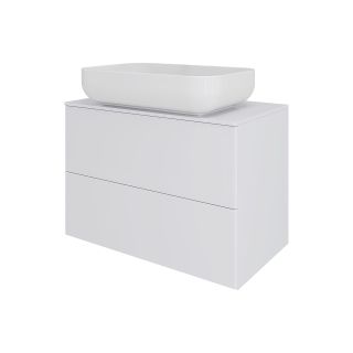 Тумба с раковиной Orange Отто Ot-75TuMDF+B03-600W 75 см белый глянец