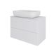 Тумба с раковиной Orange Отто Ot-75TuMDF+B03-600W 75 см белый глянец