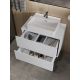 Тумба с раковиной Orange Отто Ot-75TuMDF+B04-500W 75 см белый глянец