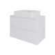 Тумба с раковиной Orange Отто Ot-75TuMDF+B04-500W 75 см белый глянец