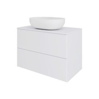 Тумба с раковиной Orange Отто Ot-75TuMDF+B05-480W 75 см белый глянец