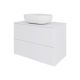 Тумба с раковиной Orange Отто Ot-75TuMDF+B05-480W 75 см белый глянец