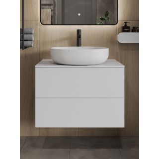 Тумба с раковиной Orange Отто Ot-75TuMDF+B05-520W 75 см белый глянец