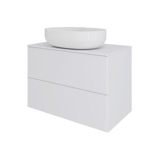 Тумба с раковиной Orange Отто Ot-75TuMDF+B05-520W 75 см белый глянец