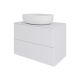 Тумба с раковиной Orange Отто Ot-75TuMDF+B05-520W 75 см белый глянец
