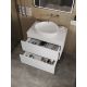 Тумба с раковиной Orange Отто Ot-75TuMDF+B07-500W 75 см белый глянец