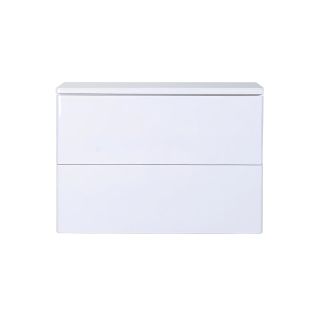 Тумба с раковиной Orange Отто Ot-75TuMDF+B07-500W 75 см белый глянец