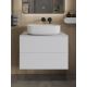 Тумба с раковиной Orange Отто Ot-75TuMDF+B07-540W 75 см белый глянец
