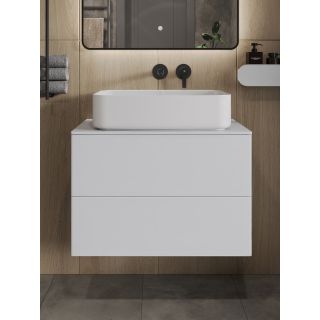 Тумба с раковиной Orange Отто Ot-75TuMDF+B07-600W 100 см белый глянец