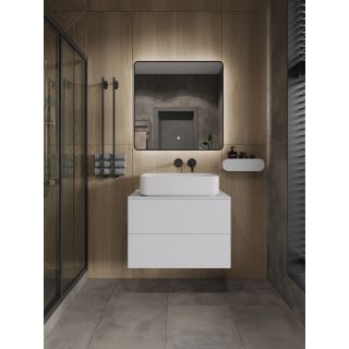 Тумба с раковиной Orange Отто Ot-75TuMDF+B07-600W 100 см белый глянец