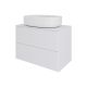 Тумба с раковиной Orange Отто Ot-75TuMDF+B08-600W 75 см белый глянец