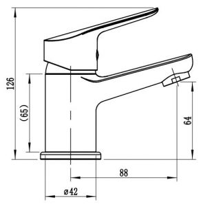 Смеситель для раковины ESKO Fin SG26 хром