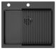 Комплект Paulmark: мойка Brim-Pro 60 и ролл-мат Pro PM705951-GM+R405-GM воронёная сталь