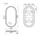 Зеркало с подсветкой Sancos Овал (Oval) OV55F 55 см