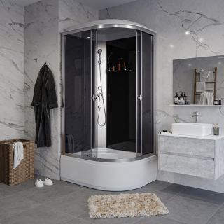 Душевая кабина Niagara Eco E90/70/40L/TN 90x70 см профиль хром стекло тонированное