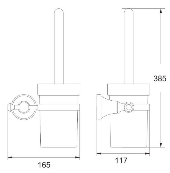Ёршик для унитаза Rose RG1900T пепельный Ёршик для унитаза Rose RG1900T пепельный
