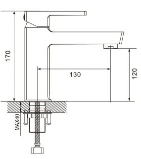Смеситель для раковины Rose R1801C-1 белый Смеситель для раковины Rose R1801C-1 белый