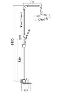 Душевая стойка Shevanik S8536 хром Душевая стойка Shevanik S8536 хром