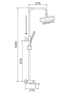 Душевая стойка Shevanik S6826 хром Душевая стойка Shevanik S6826 хром
