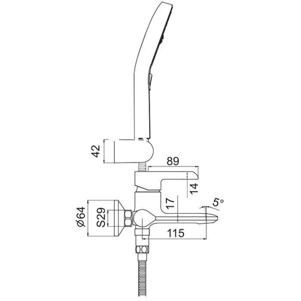 Смеситель для ванны Gappo G3203-8 белый/хром