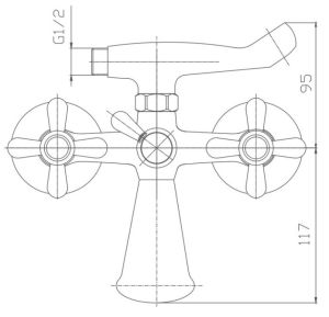 Смеситель для ванны Haiba HB3125 хром