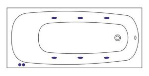 Гидромассажная ванна Whitecross Layla 0102.180080.100.SOFT.BR 180x80см Soft бронза
