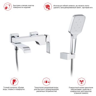 Смеситель для ванны Raglo R02.30 хром Смеситель для ванны Raglo R02.30 хром