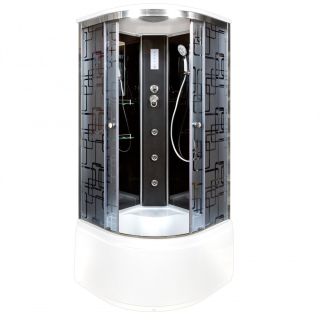 Душевая кабина Deto BМ4590 с гм. и эл. BLACK 90х90х220 см Душевая кабина Deto BМ4590 с гм. и эл. BLACK 90х90х220 см