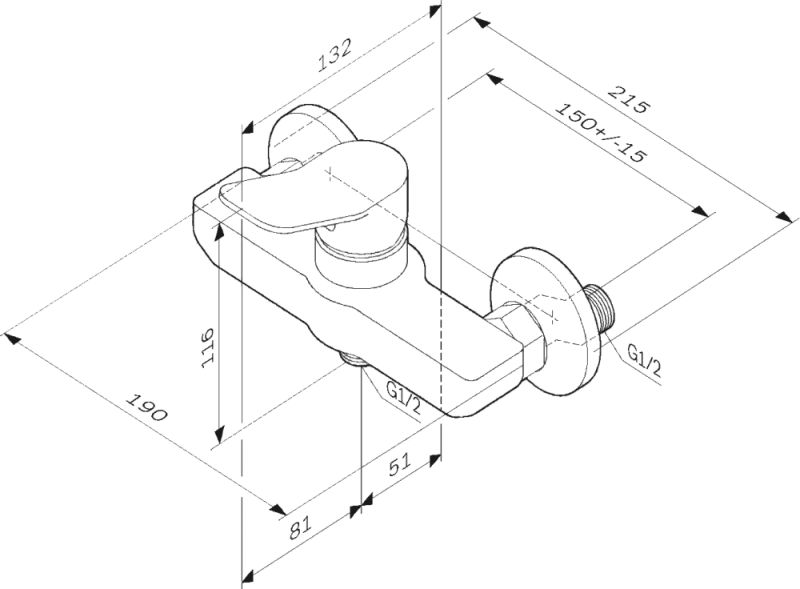 Смеситель Am.Pm X-Joy F85A20022  для душа