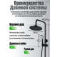 Душевая стойка OneLife P01-911b чёрный матовый