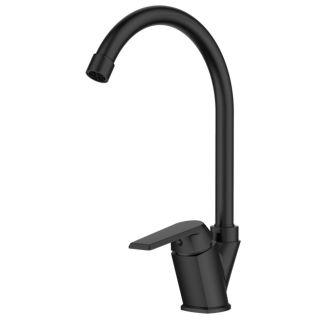 Смеситель для кухни OneLife P02-000b чёрный матовый