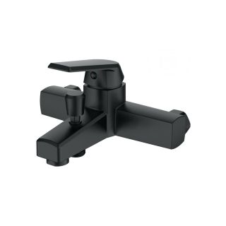 Смеситель для ванны и душа OneLife P02-100b чёрный матовый